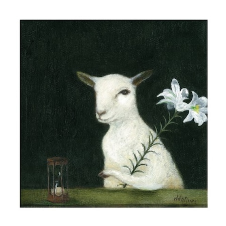 DD Mcinnes 'Portrait Of A Young Lamb' Canvas Art,18x18